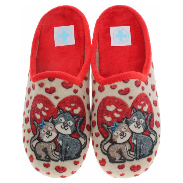 detail Dámske domáce papuče Medi Line 147-025 rojo