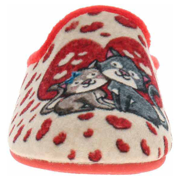 detail Dámske domáce papuče Medi Line 147-025 rojo