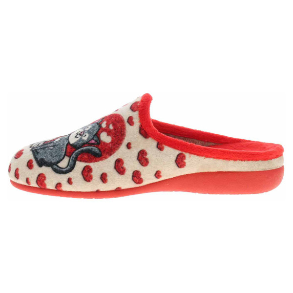 detail Dámske domáce papuče Medi Line 147-025 rojo