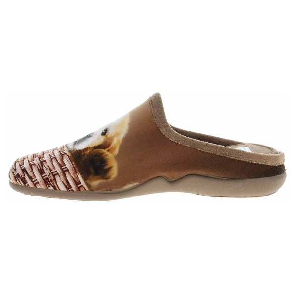 detail Dámske domáce papuče Medi Line 140-025 hnědá