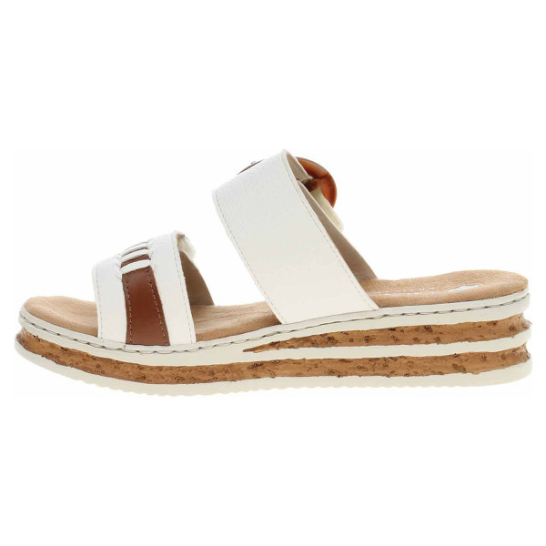 detail Dámske papuče Rieker 62993-80 weiss