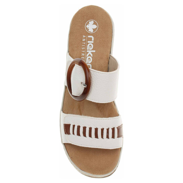 detail Dámske papuče Rieker 62993-80 weiss