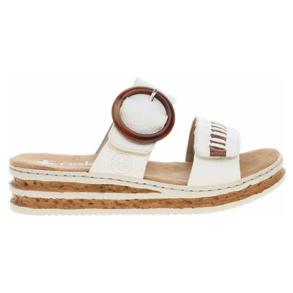 detail Dámske papuče Rieker 62993-80 weiss