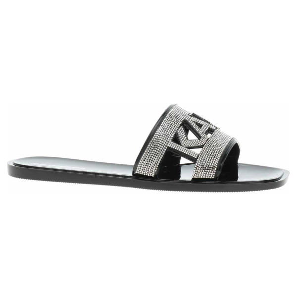 detail Dámske papuče Karl Lagerfeld KL80005S V0S black rubber w-silver