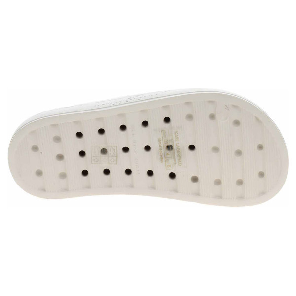 detail Dámske plážové papuče Karl Lagerfeld KL86000 VGT off white eco