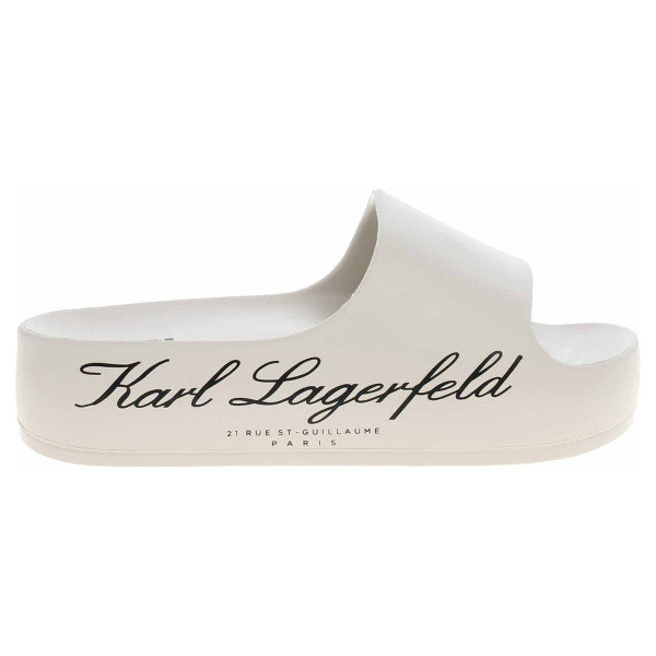 detail Dámske plážové papuče Karl Lagerfeld KL86000 VGT off white eco