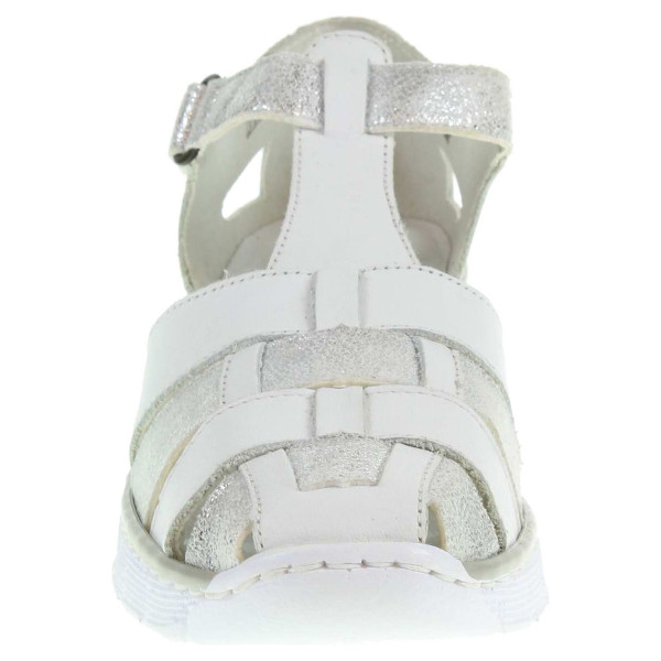 detail Dámske sandále Rieker 53769-80 bílá-stříbrná