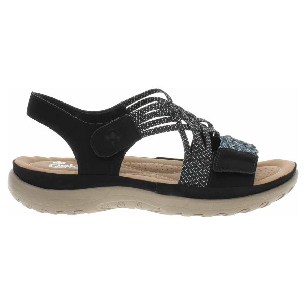detail Dámske sandále Rieker 64889-00 schwarz