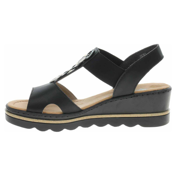 detail Dámske sandále Rieker 67498-00 schwarz