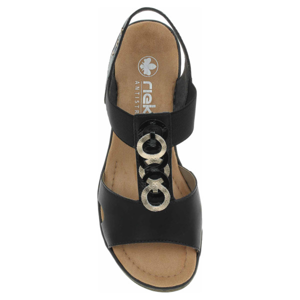 detail Dámske sandále Rieker 67498-00 schwarz