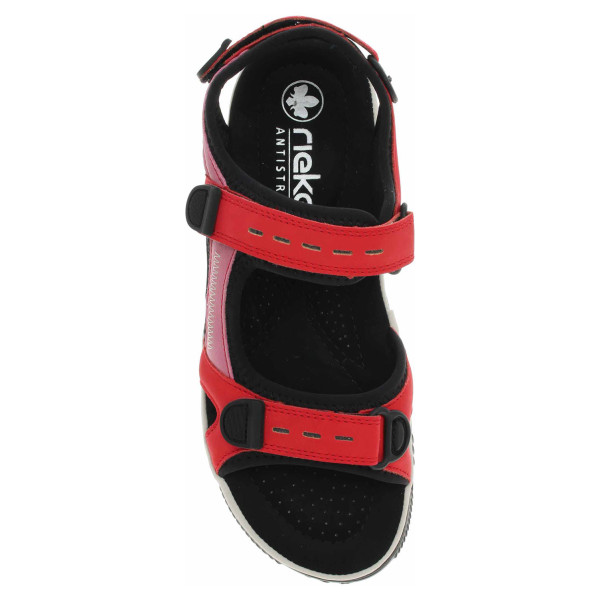 detail Dámske sandále Rieker 64074-33 rot kombi