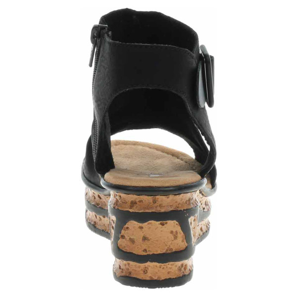 detail Dámske sandále Rieker 68191-00 schwarz