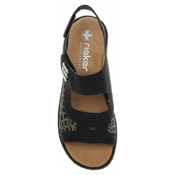 detail Dámske sandále Rieker 65989-01 schwarz