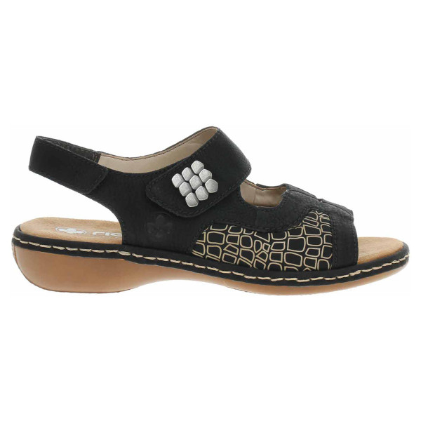 detail Dámske sandále Rieker 65989-01 schwarz