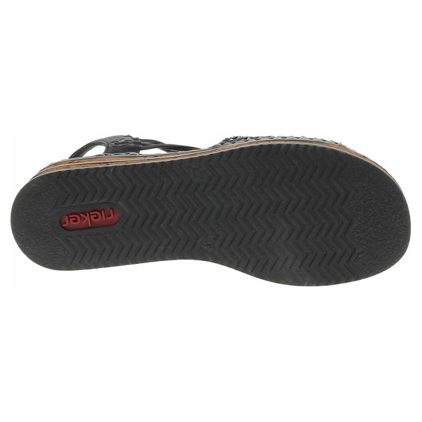 detail Dámske sandále Rieker 62941-00 schwarz