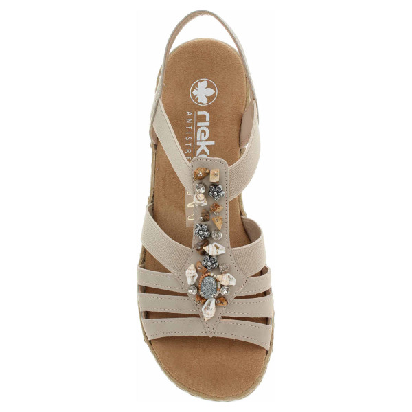 detail Dámske sandále Rieker V0649-62 beige
