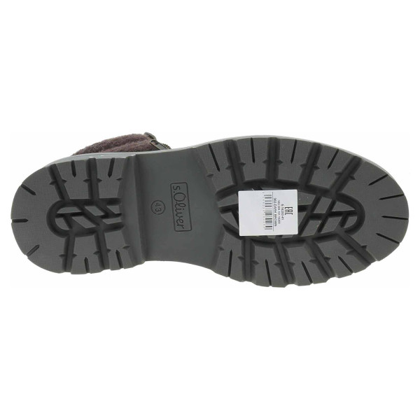 detail Pánska členkové topánky s.Oliver 5-16200-41 dark brown