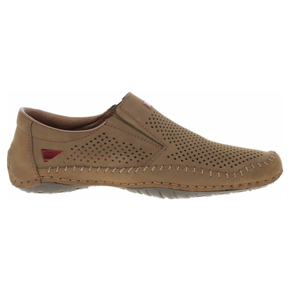 detail Pánske mokasiny Rieker 06386-64 beige