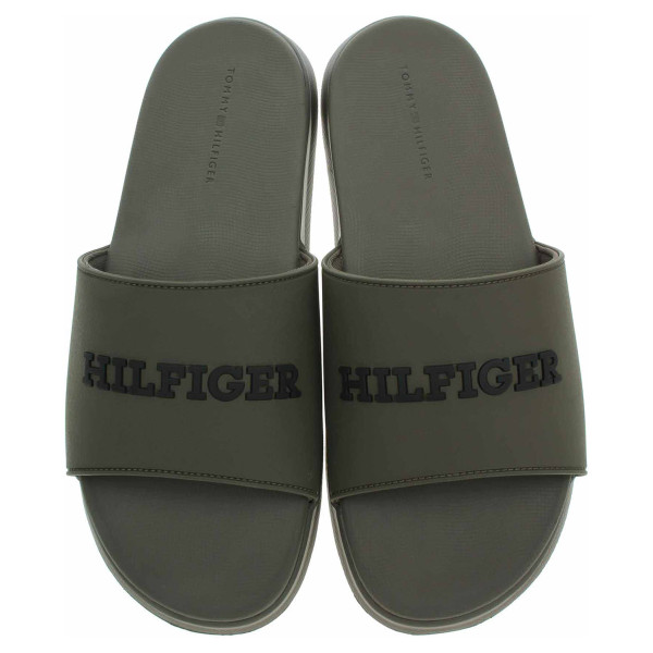 detail Tommy Hilfiger pánské plážové FM0FM05430 RBN Army Green