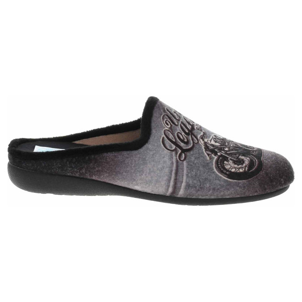 detail Pánske domáce papuče Medi Line 5180-023 negro