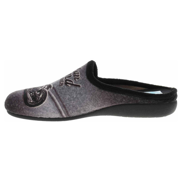 detail Pánske domáce papuče Medi Line 5180-023 negro