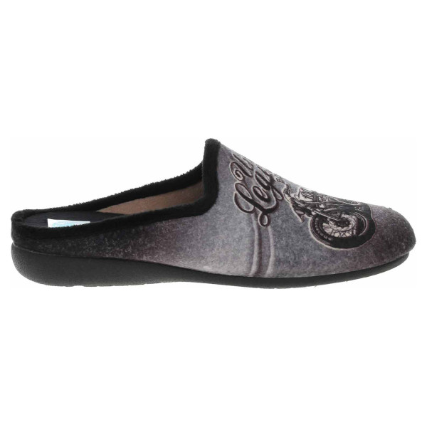 detail Pánske domáce papuče Medi Line 5180-023 negro