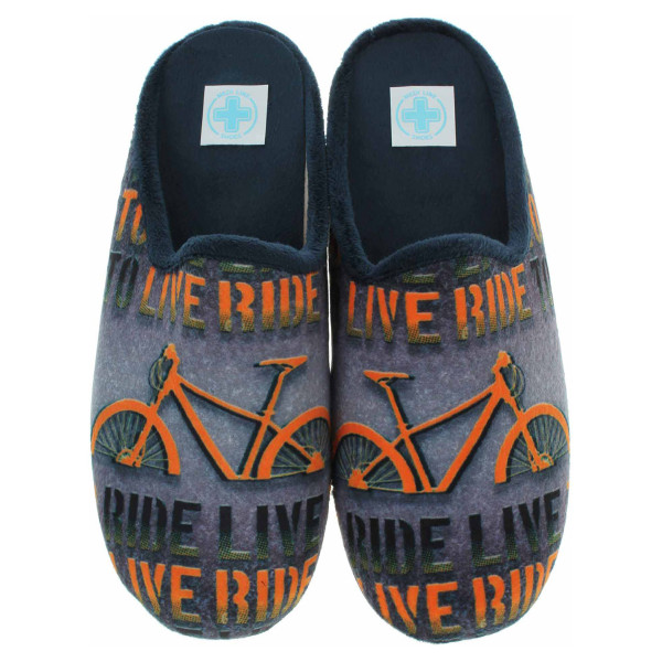 detail Pánske domáce papuče Medi Line 5181-023 marino