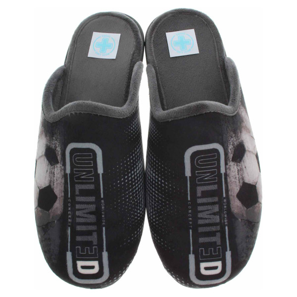 detail Pánske domáce papuče Medi Line 1507-025 negro