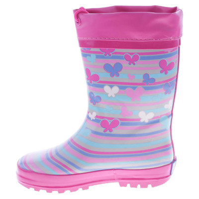 detail Marandy dětské gumáky Pruhy a motýlci vícebarevné