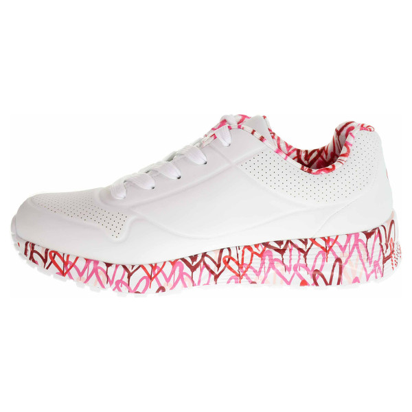 detail Skechers Uno Lite - Lovely Luv white-red-pink