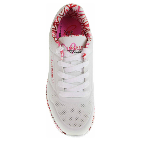 detail Skechers Uno Lite - Lovely Luv white-red-pink