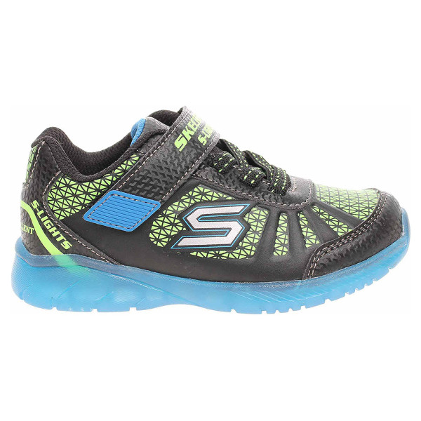 detail Skechers S Lights-Illumi-Brights - Tuff Track blk-blue-lime