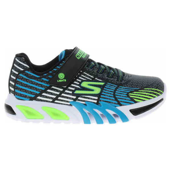 detail Skechers S Lights - Flex-Glow Elite black-blue-lime