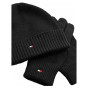 nahlad Tommy Hilfiger čepice + rukavice AM0AM10490 BDS Black