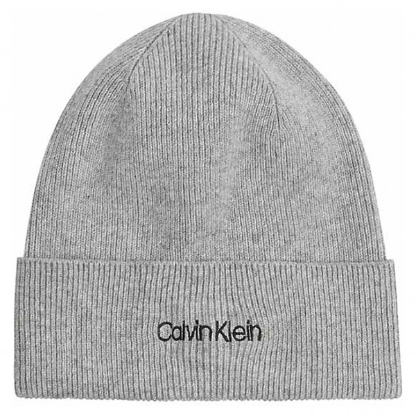 detail Calvin Klein dámská čepice K60K608519 0IR grey melange