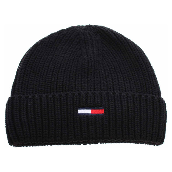 detail Tommy Hilfiger pánský komplet čepice a šála AM0AM08344 BDS black