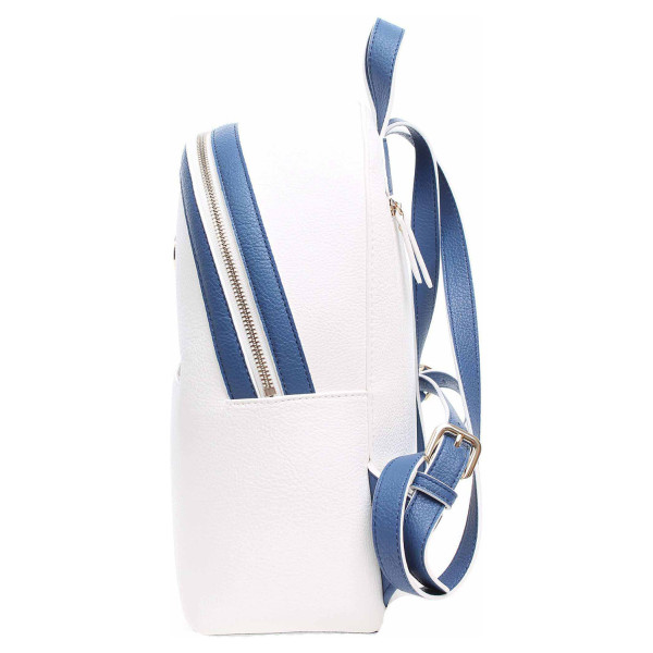 detail Tommy Hilfiger dámský batůžek AW0AW05122 902 bright white-dutch blue