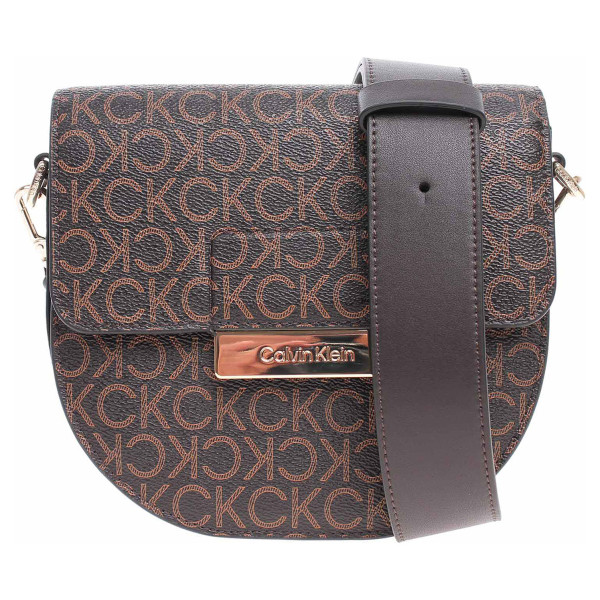 detail Calvin Klein dámská kabelka K60K609415 0HD brown mono