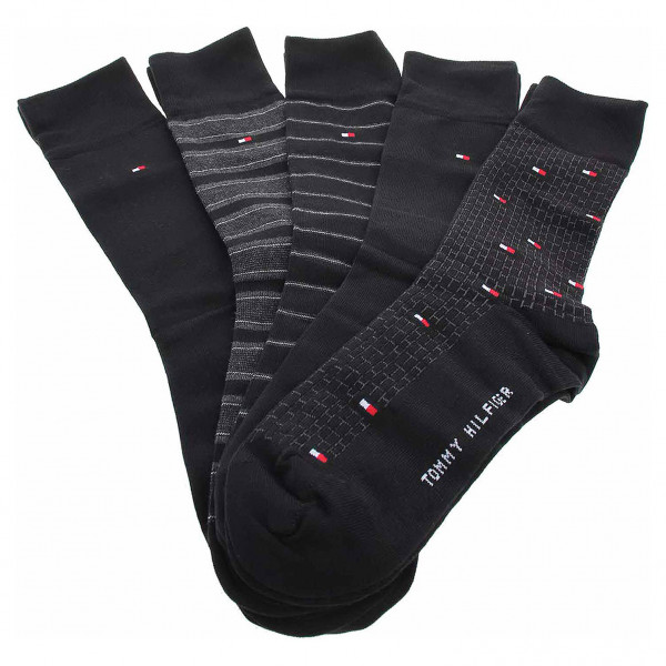 detail Tommy Hilfiger pánské ponožky 100000847 003 black