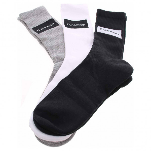 detail Calvin Klein pánské ponožky 100001791 001 grey combo One Size