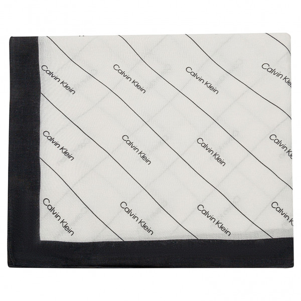 detail Calvin Klein dámský šátek K60K609160 0GN black-white