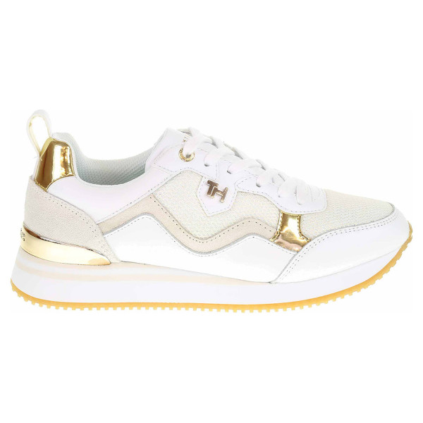 detail Dámske poltopánky Tommy Hilfiger FW0FW05010 0K7 white-light gold