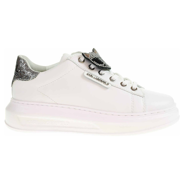 detail Dámska topánky Karl Lagerfeld KL62576 01S white lthr w-silver