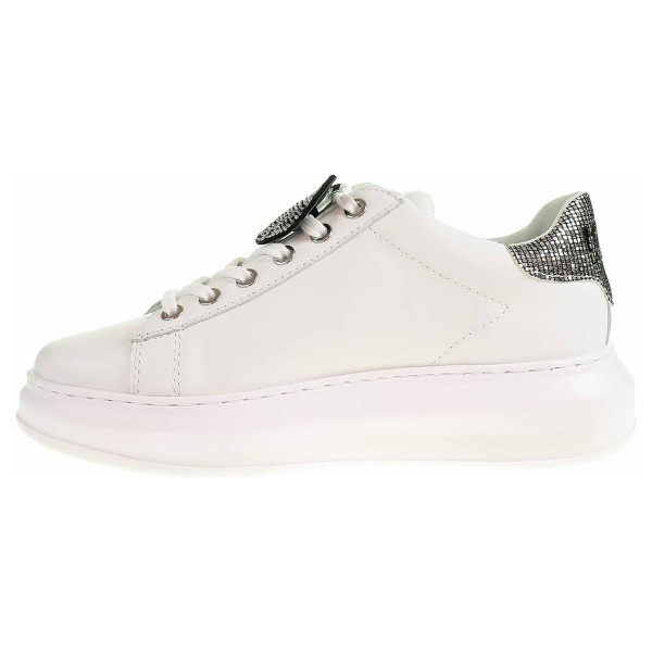 detail Dámska topánky Karl Lagerfeld KL62576 01S white lthr w-silver