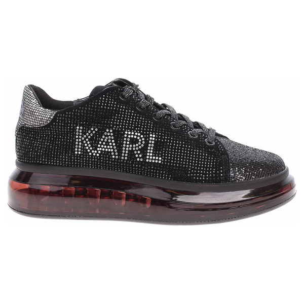 detail Dámska topánky Karl Lagerfeld KL62623 10S blk text lthr w-silver
