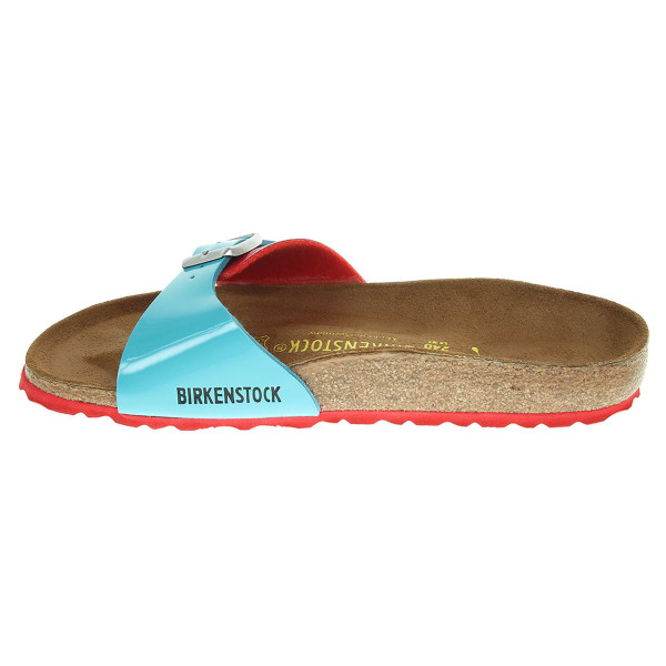 detail Birkenstock Madrid dámské pantofle 439233 červená-modrá