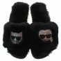 náhled Dámske domáce papuče Karl Lagerfeld KL49113 WF0 Black Synth Fur