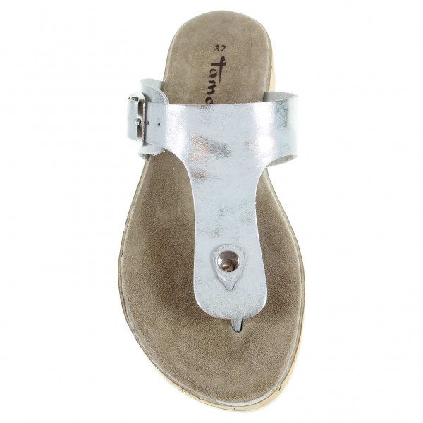 detail Tamaris dámské pantofle 1-27208-28 stříbrné