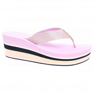 Dámske plážové papuče Tommy Hilfiger FW0FW03864 518 pink lavender