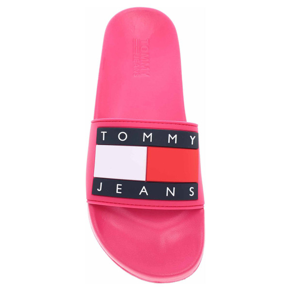 detail Dámske plážové papuče Tommy Hilfiger EN0EN00474 XIF blush red